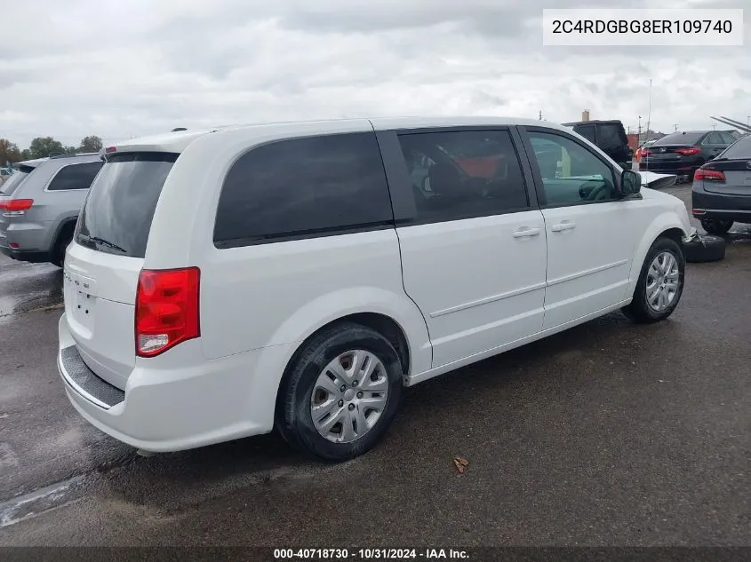 2014 Dodge Grand Caravan Se VIN: 2C4RDGBG8ER109740 Lot: 40718730