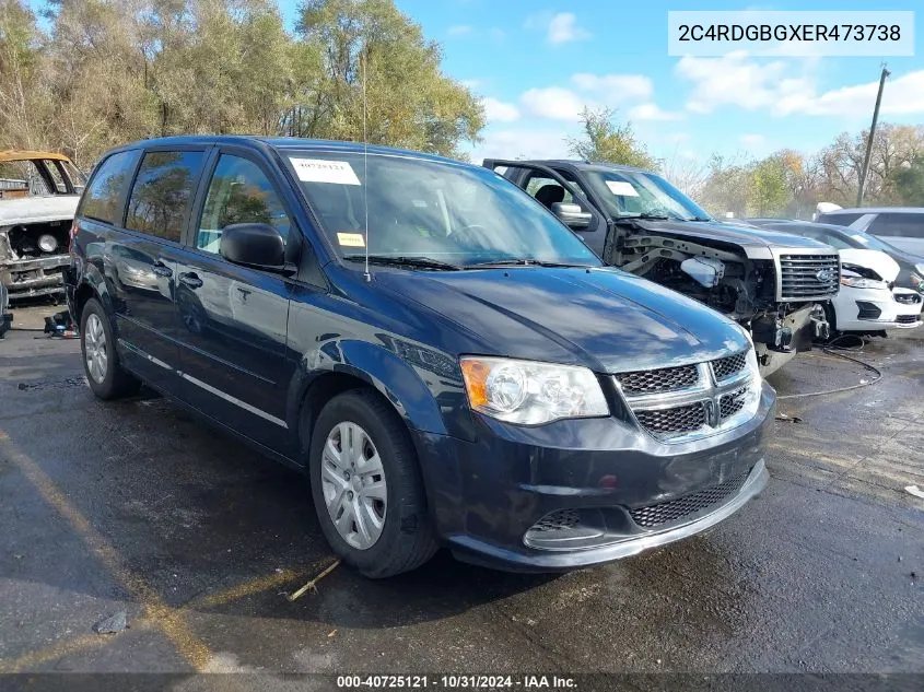 2014 Dodge Grand Caravan Se VIN: 2C4RDGBGXER473738 Lot: 40725121