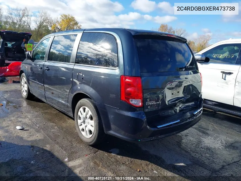 2014 Dodge Grand Caravan Se VIN: 2C4RDGBGXER473738 Lot: 40725121