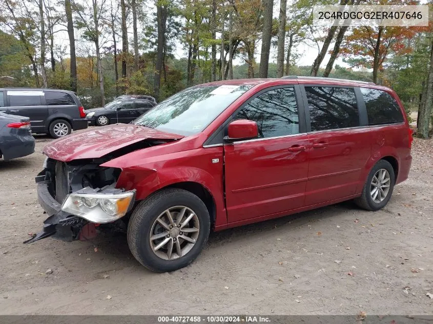 2014 Dodge Grand Caravan Sxt 30Th Anniversary VIN: 2C4RDGCG2ER407646 Lot: 40727458