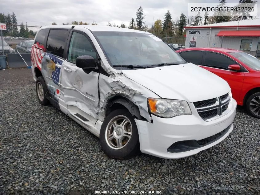 2014 Dodge Grand Caravan Se VIN: 2C7WDGBG5ER432326 Lot: 40730702