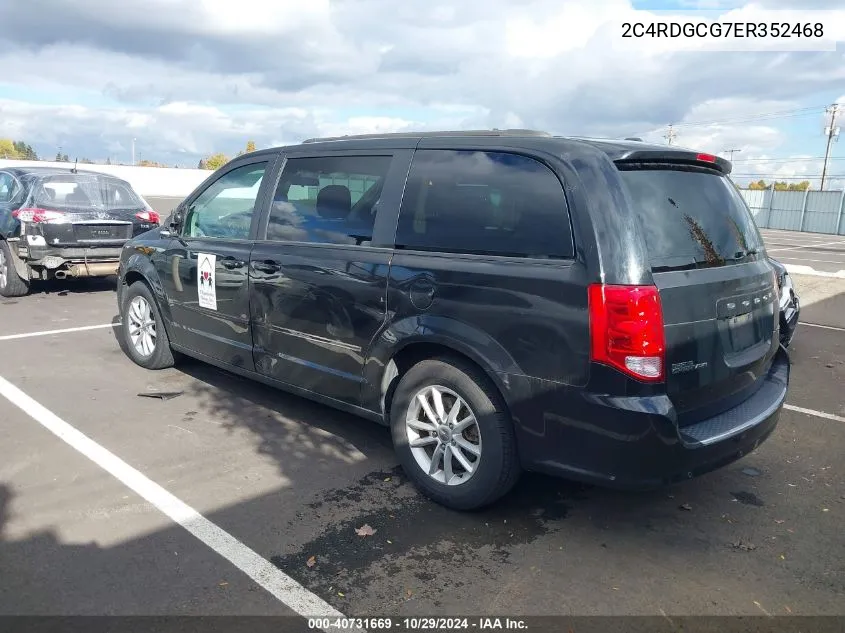 2014 Dodge Grand Caravan Sxt VIN: 2C4RDGCG7ER352468 Lot: 40731669