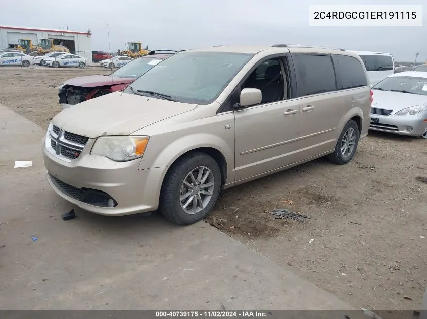 2014 Dodge Grand Caravan Sxt 30Th Anniversary VIN: 2C4RDGCG1ER191115 Lot: 40739175