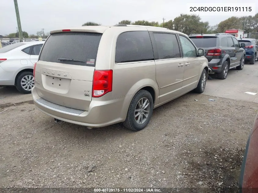 2014 Dodge Grand Caravan Sxt 30Th Anniversary VIN: 2C4RDGCG1ER191115 Lot: 40739175