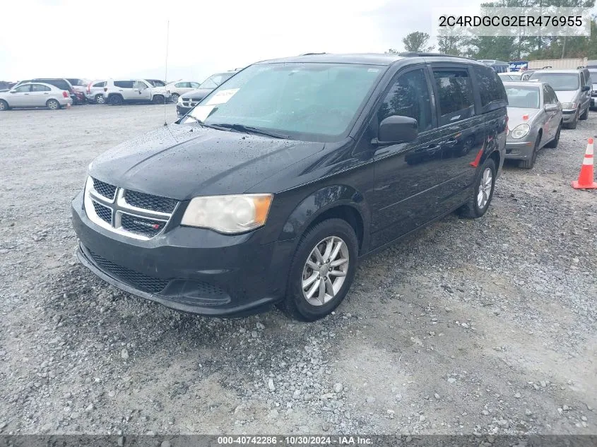 2014 Dodge Grand Caravan Sxt VIN: 2C4RDGCG2ER476955 Lot: 40742286