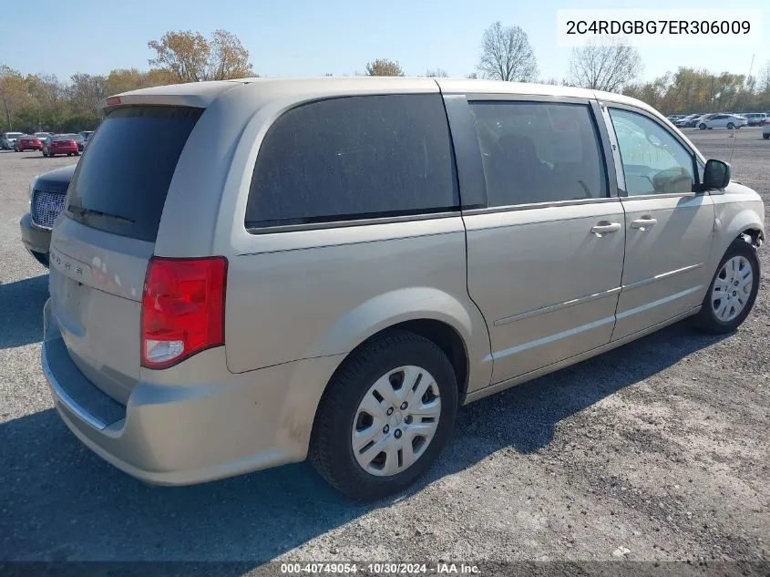 2014 Dodge Grand Caravan Se VIN: 2C4RDGBG7ER306009 Lot: 40749054