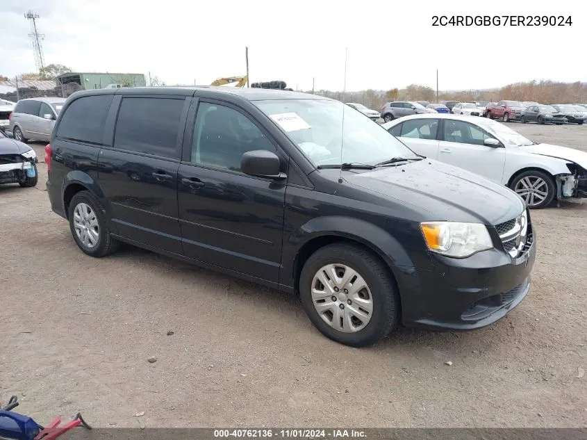 2014 Dodge Grand Caravan Se VIN: 2C4RDGBG7ER239024 Lot: 40762136