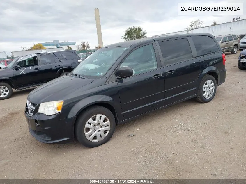 2014 Dodge Grand Caravan Se VIN: 2C4RDGBG7ER239024 Lot: 40762136