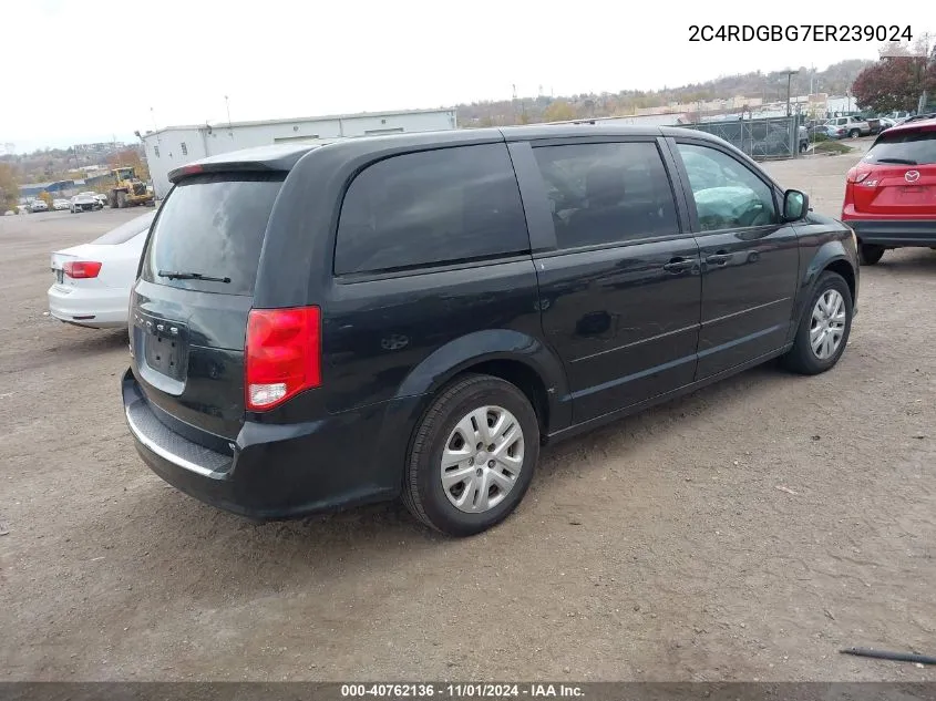 2014 Dodge Grand Caravan Se VIN: 2C4RDGBG7ER239024 Lot: 40762136