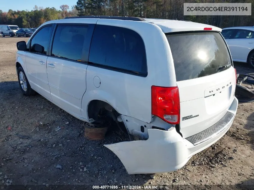 2014 Dodge Grand Caravan Sxt VIN: 2C4RDGCG4ER391194 Lot: 40771695