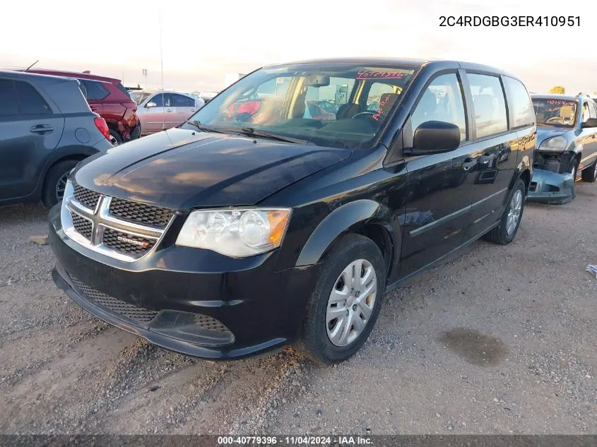 2014 Dodge Grand Caravan American Value Pkg VIN: 2C4RDGBG3ER410951 Lot: 40779396