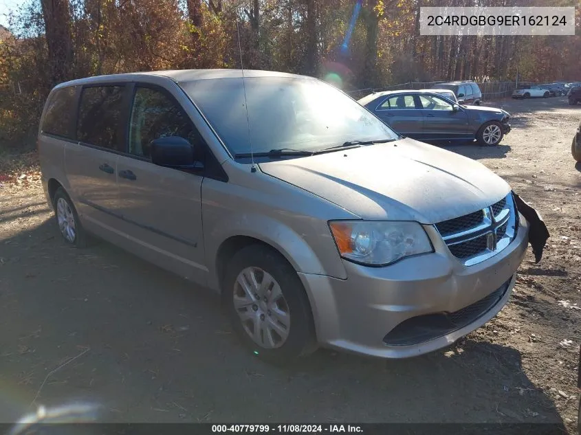 2014 Dodge Grand Caravan American Value Pkg VIN: 2C4RDGBG9ER162124 Lot: 40779799