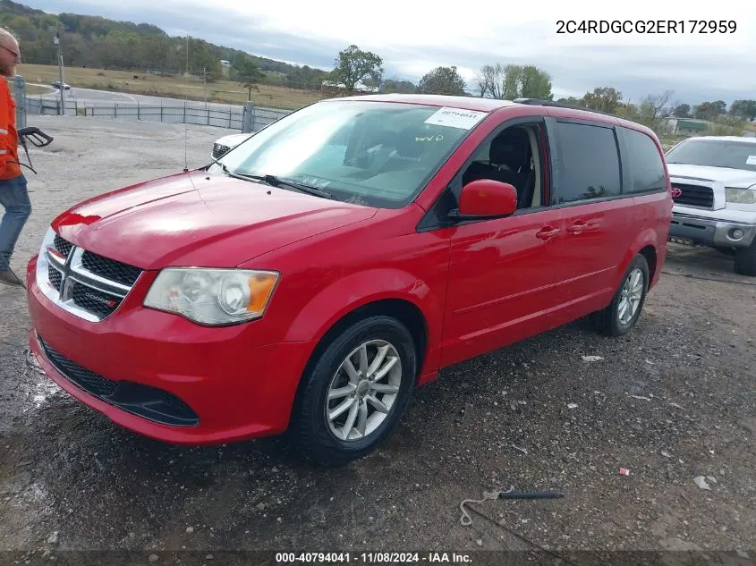 2014 Dodge Grand Caravan Sxt VIN: 2C4RDGCG2ER172959 Lot: 40794041