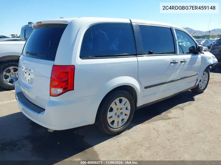 2014 Dodge Grand Caravan American Value Pkg VIN: 2C4RDGBG7ER459148 Lot: 40808273