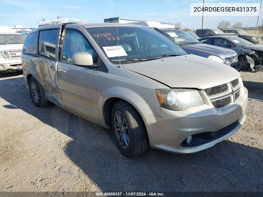 2014 Dodge Grand Caravan R/T VIN: 2C4RDGEG5ER431375 Lot: 40808337