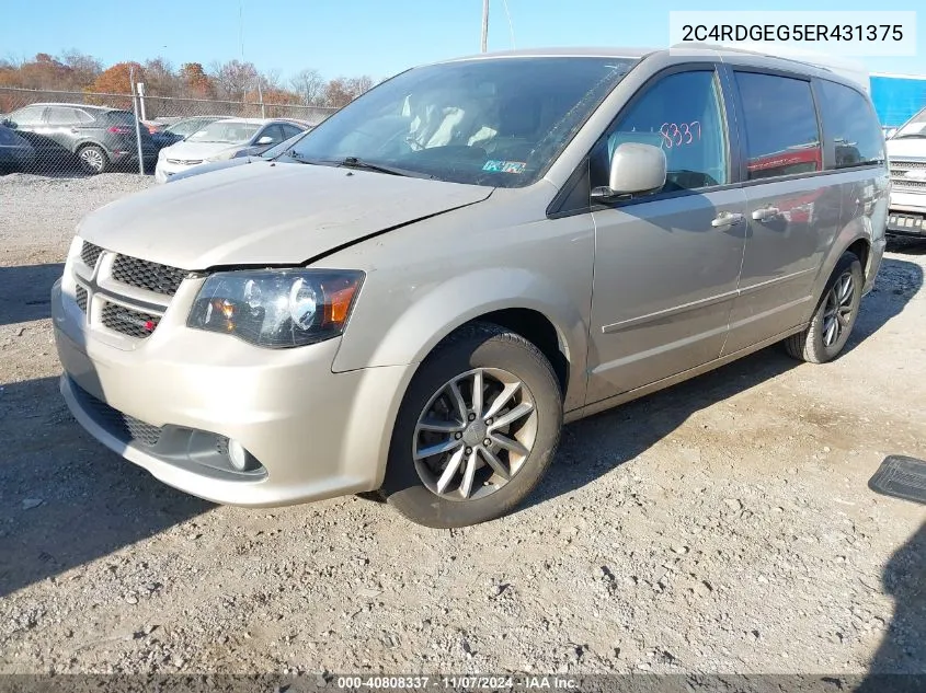 2014 Dodge Grand Caravan R/T VIN: 2C4RDGEG5ER431375 Lot: 40808337