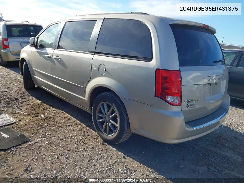 2014 Dodge Grand Caravan R/T VIN: 2C4RDGEG5ER431375 Lot: 40808337