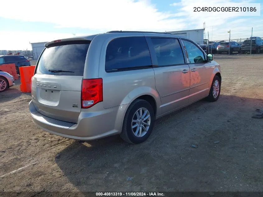 2014 Dodge Grand Caravan Sxt VIN: 2C4RDGCG0ER210186 Lot: 40813319