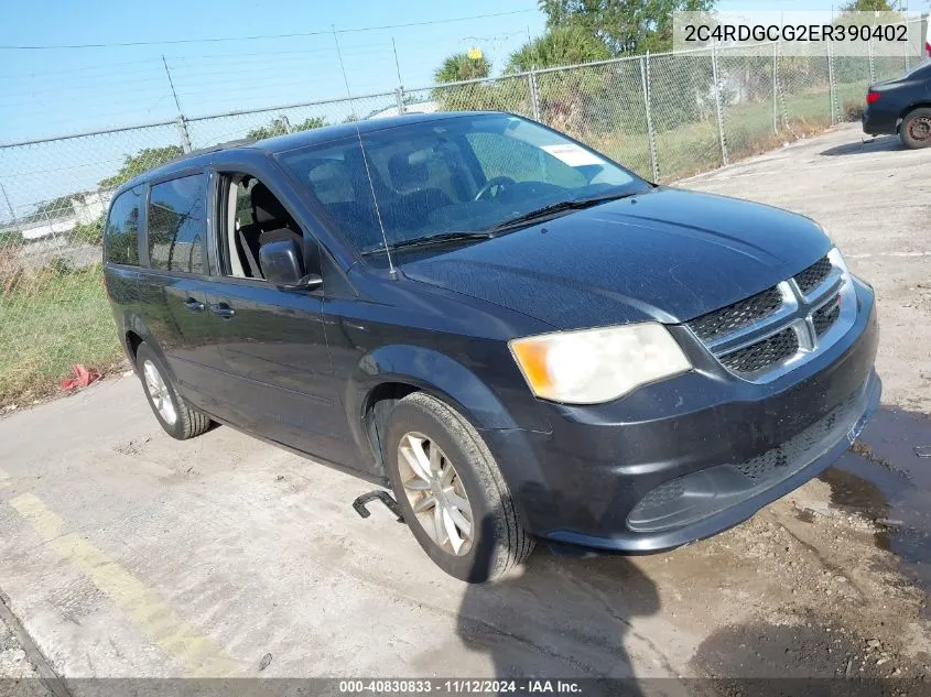 2014 Dodge Grand Caravan Sxt VIN: 2C4RDGCG2ER390402 Lot: 40830833