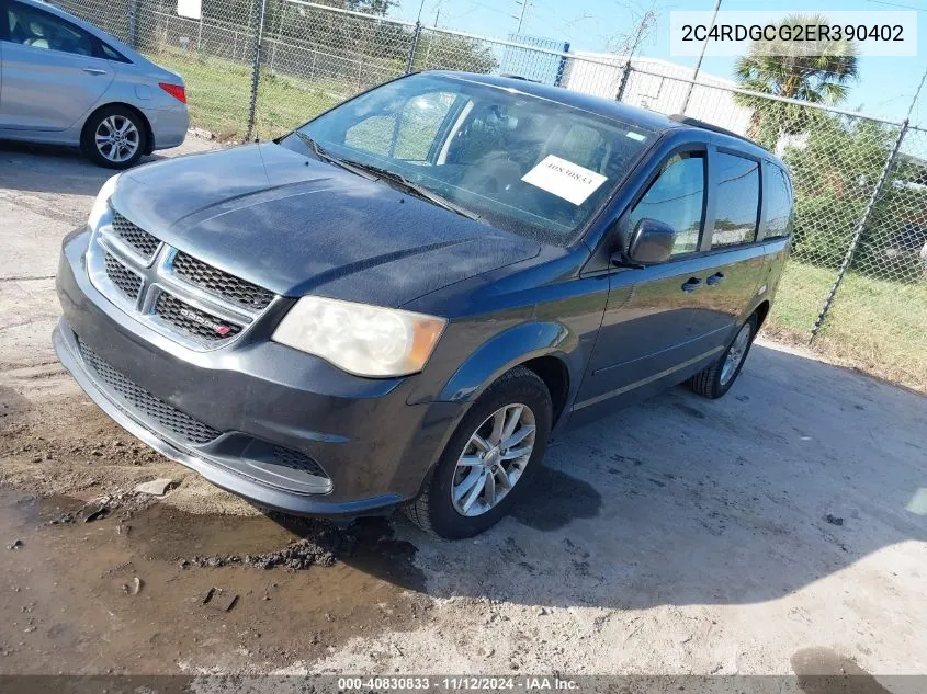 2014 Dodge Grand Caravan Sxt VIN: 2C4RDGCG2ER390402 Lot: 40830833