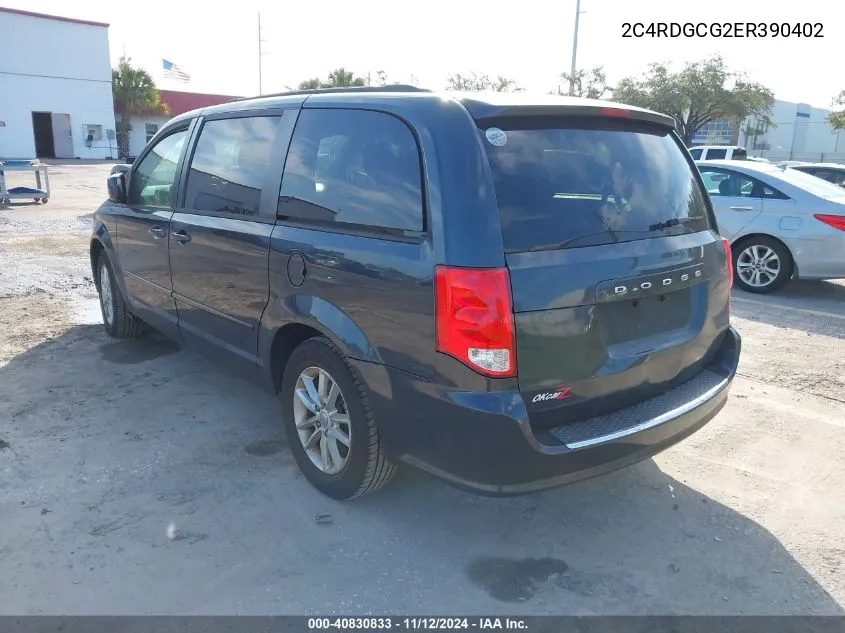 2014 Dodge Grand Caravan Sxt VIN: 2C4RDGCG2ER390402 Lot: 40830833