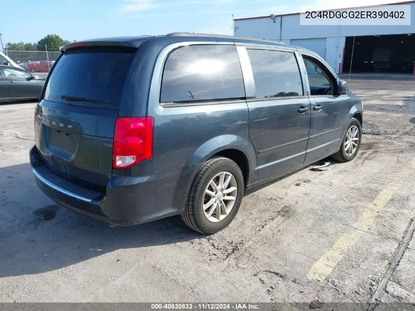 2014 Dodge Grand Caravan Sxt VIN: 2C4RDGCG2ER390402 Lot: 40830833