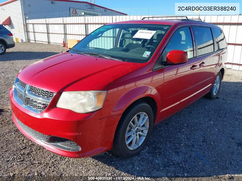 2014 Dodge Grand Caravan Sxt VIN: 2C4RDGCG3ER388240 Lot: 40831030