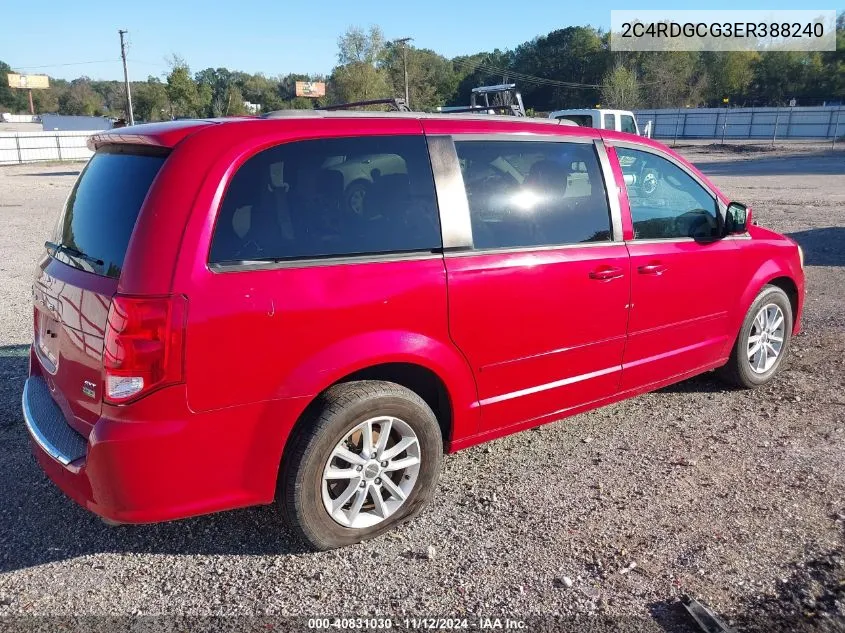 2014 Dodge Grand Caravan Sxt VIN: 2C4RDGCG3ER388240 Lot: 40831030