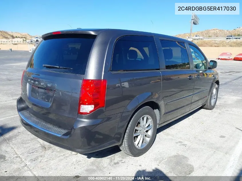 2014 Dodge Grand Caravan Se 30Th Anniversary VIN: 2C4RDGBG5ER417030 Lot: 40902140