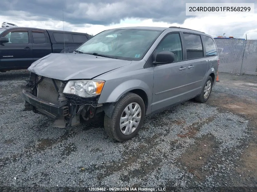 2015 Dodge Grand Caravan Se VIN: 2C4RDGBG1FR568299 Lot: 12039462