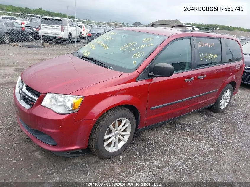 2C4RDGBG5FR559749 2015 Dodge Grand Caravan