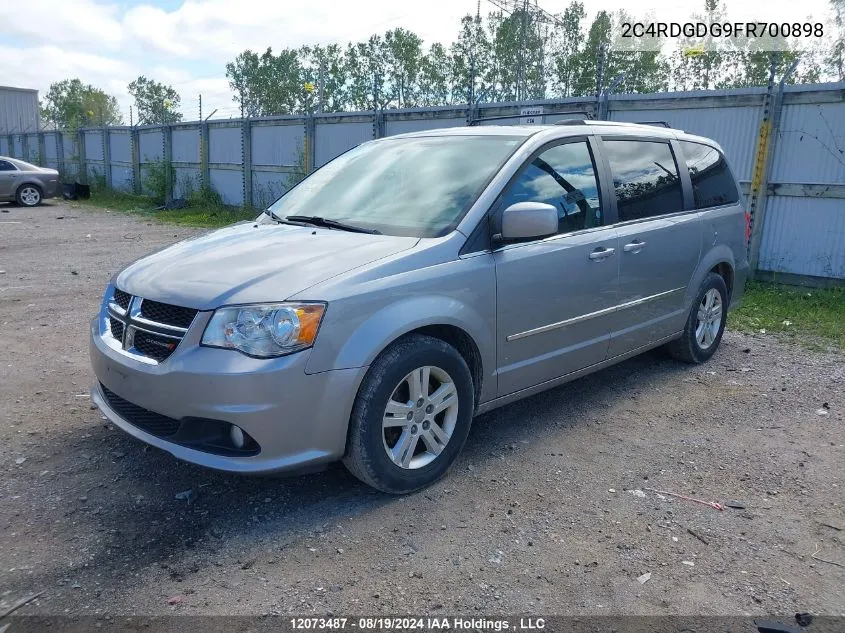 2015 Dodge Grand Caravan Crew VIN: 2C4RDGDG9FR700898 Lot: 12073487