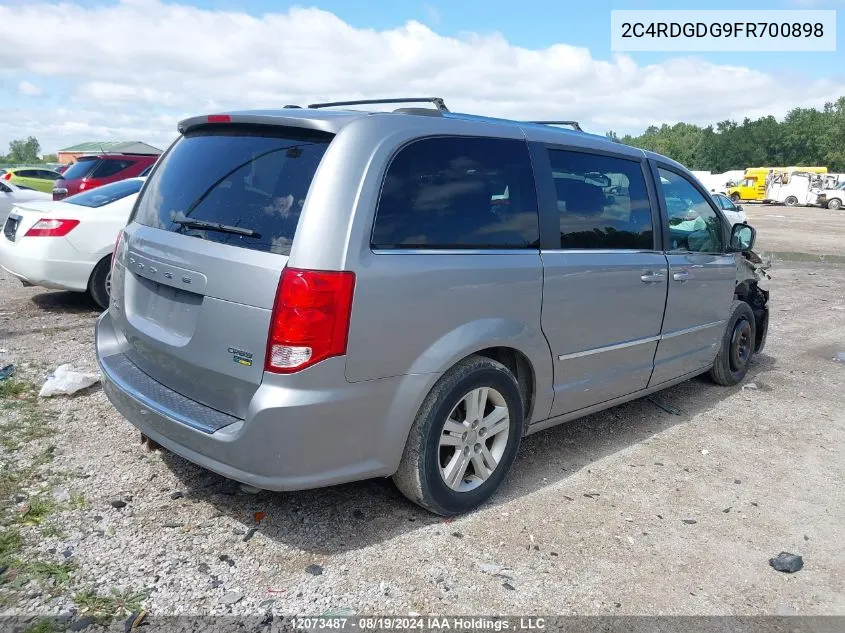 2015 Dodge Grand Caravan Crew VIN: 2C4RDGDG9FR700898 Lot: 12073487