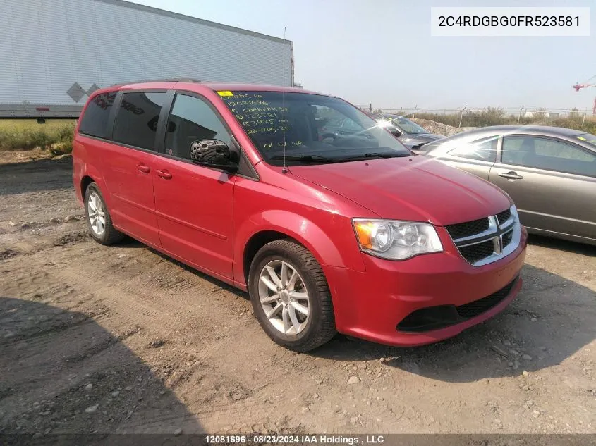 2015 Dodge Grand Caravan Se VIN: 2C4RDGBG0FR523581 Lot: 12081696