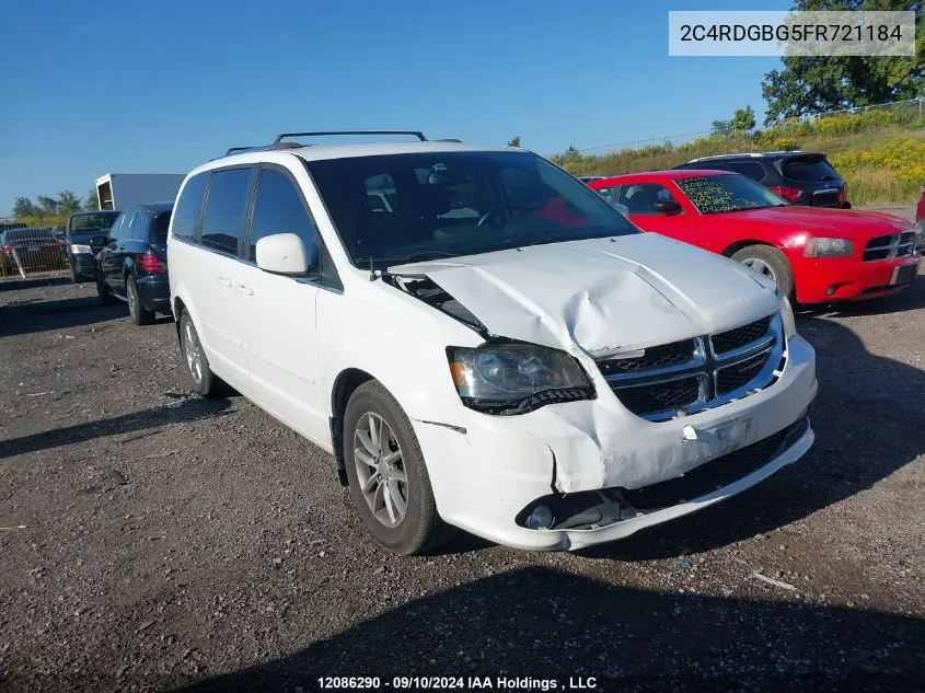 2015 Dodge Grand Caravan Se/Sxt VIN: 2C4RDGBG5FR721184 Lot: 12086290