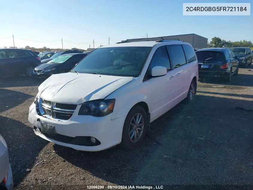 2015 Dodge Grand Caravan Se/Sxt VIN: 2C4RDGBG5FR721184 Lot: 12086290