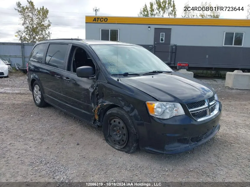 2015 Dodge Grand Caravan Se VIN: 2C4RDGBG1FR723644 Lot: 12086319