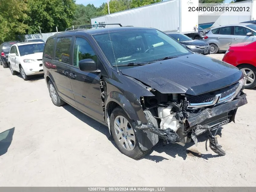 2015 Dodge Grand Caravan Se VIN: 2C4RDGBG2FR702012 Lot: 12087705