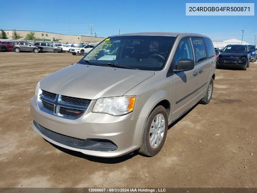 2015 Dodge Grand Caravan Se VIN: 2C4RDGBG4FR500871 Lot: 12088607