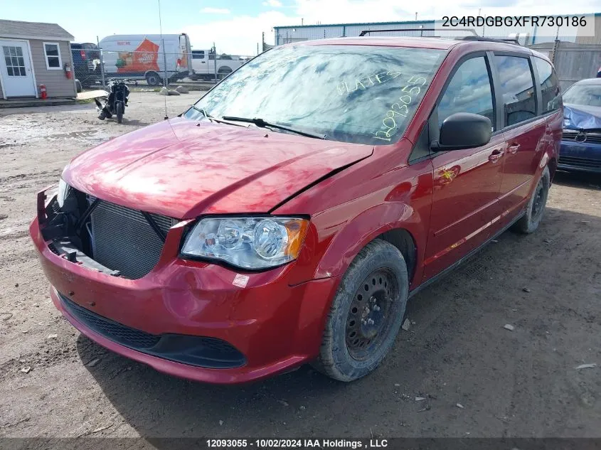 2C4RDGBGXFR730186 2015 Dodge Grand Caravan Se/Sxt