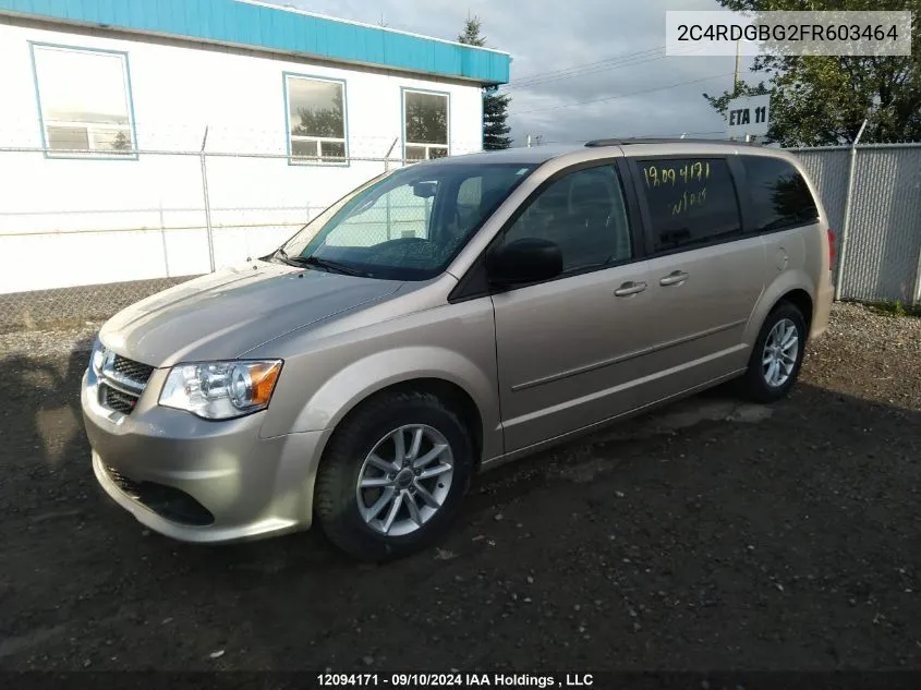 2C4RDGBG2FR603464 2015 Dodge Grand Caravan Se