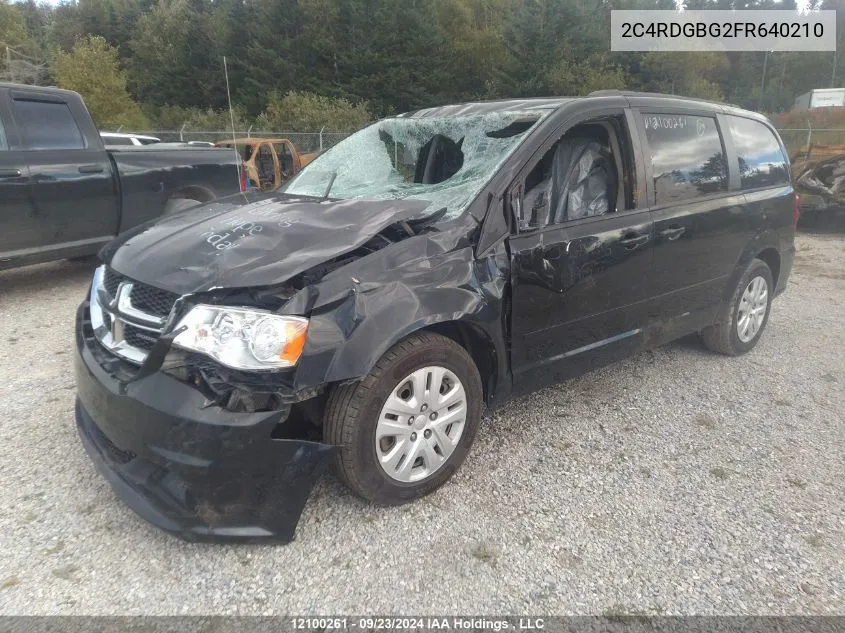 2015 Dodge Grand Caravan Se VIN: 2C4RDGBG2FR640210 Lot: 12100261