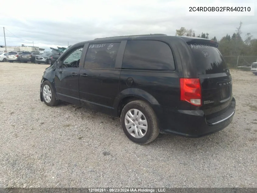 2C4RDGBG2FR640210 2015 Dodge Grand Caravan Se