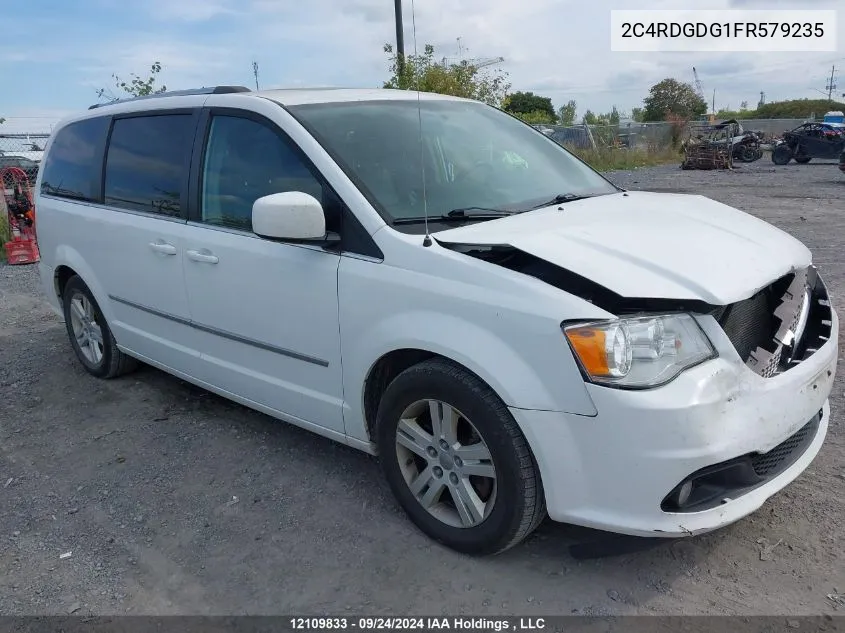 2015 Dodge Grand Caravan Crew VIN: 2C4RDGDG1FR579235 Lot: 12109833