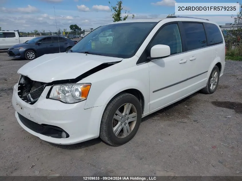 2015 Dodge Grand Caravan Crew VIN: 2C4RDGDG1FR579235 Lot: 12109833