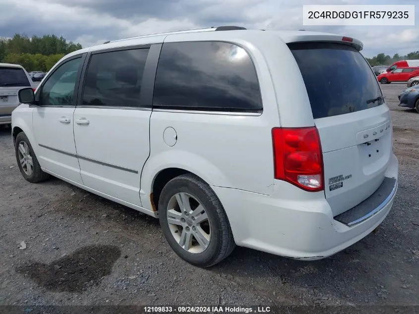 2015 Dodge Grand Caravan Crew VIN: 2C4RDGDG1FR579235 Lot: 12109833