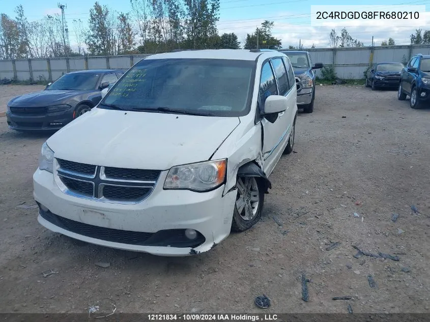 2015 Dodge Grand Caravan VIN: 2C4RDGDG8FR680210 Lot: 12121834