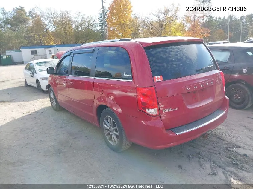 2C4RDGBG5FR734386 2015 Dodge Grand Caravan Se/Sxt