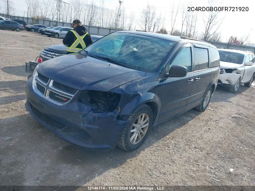 2015 Dodge Grand Caravan Se/Sxt VIN: 2C4RDGBG0FR721920 Lot: 12146174