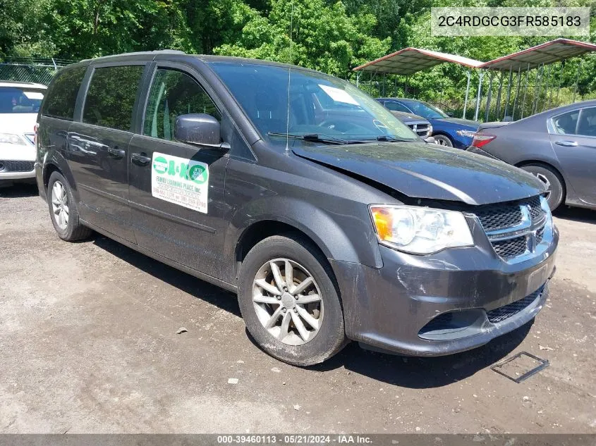 2015 Dodge Grand Caravan Sxt VIN: 2C4RDGCG3FR585183 Lot: 39460113